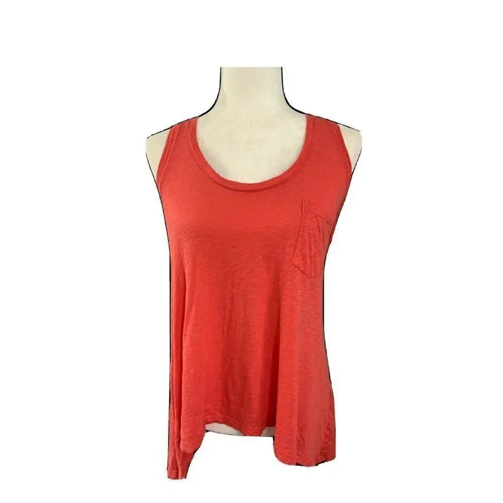 velvet calypso st barth womens coral pink orange tank top p xs small